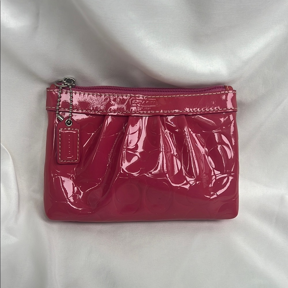 Coach Pink Patent Leather Clutch